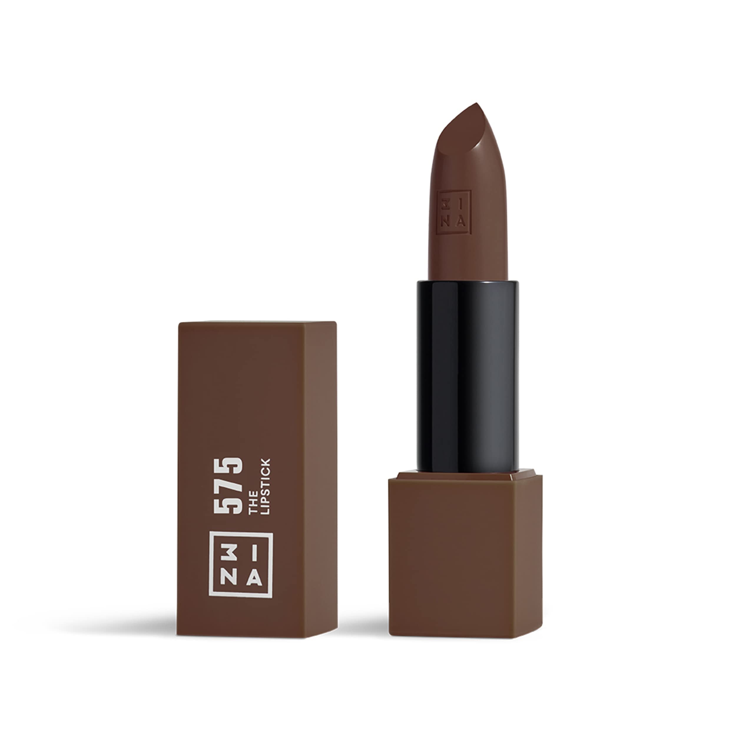 3INA MAKEUP - The Lipstick 575 - Brown Lipstick with Vitamin E & Shea Butter - Long Lasting Matte Creamy Lip Colour