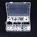 Hilitchi 52-Pcs Heavy Duty Speedy Double Snap Grip Plastic Nylon Ratcheting Hose Clamps Assortment Kit
