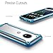 Poetic Affinity Slim Fit Moto G5 Plus Clear Case With Anti-Slip Side Grip and Reinforced Corner Protection Bumper for Motorola Moto G5 Plus (2017) Blue/Clear