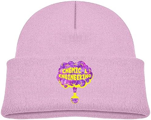Kids Chemical Engineer Present Knit Beanie Skull Hat Winter Hat Beanies Cap Pink For Girls and Boys