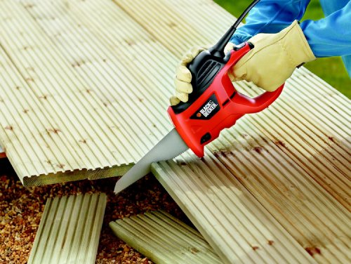 Black+Decker 400W Universal-Säbelsäge KS880EC (zum Sägen von Holz, Metall oder Kunststoff, inkl. Holzsägeblatt (239mm)) – Bild 6