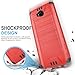 Huawei Ascend XT H1611 Case, with TJS [Tempered Glass Screen Protector] Dual Layer Shockproof Tough Brushed Hybrid Armor Drop Protection Case Cover (Not for Huawei Ascend XT2 H1711) (Red)