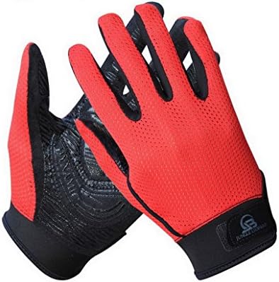 Non-slip Safe Breathable Lightweight Comfortable Durable Cool Gloves Mountain Bike Gloves Fullhand Protector for Road Biking Motor Racing Cycling BMX Bicycle with Rope Eyelet Thick
