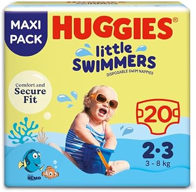 Little Swimmers Pannolini Taglia 2-3 (3-8 kg), Pannolino costumino, Design Disney, 20 Pz