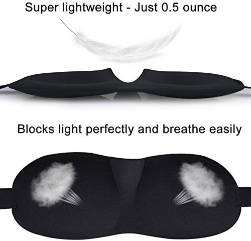 3D Sleep Eye Mask Cover, Gift for Man or Woman Contoured Shape, Comfortable Lightweight Sleeping Mask for Travel Sleeping - Image 3