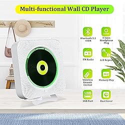KOVCDVI Portable CD Player with Bluetooth