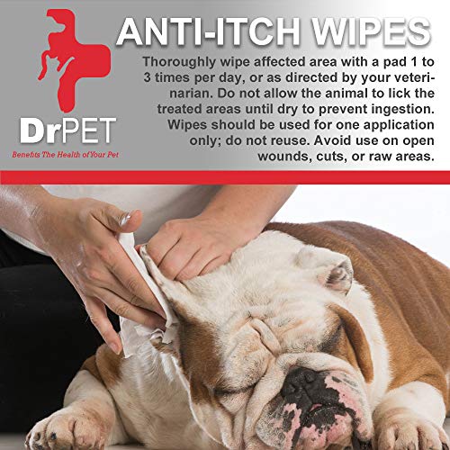 Dr Pet Chlorhexidine Wipes with Ketoconazole for Cats & Dogs, 50 Count