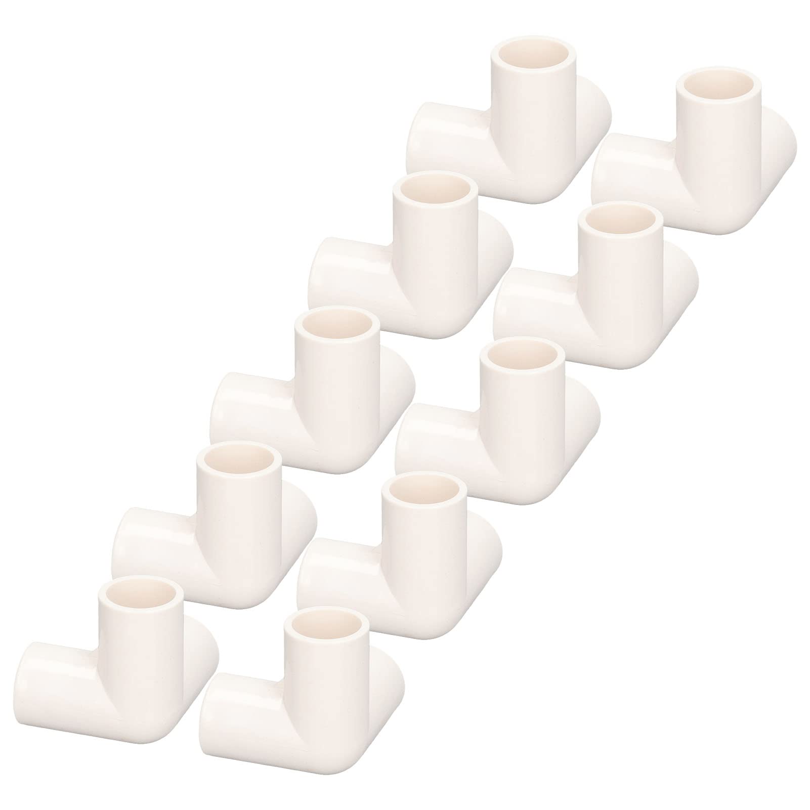 3 Way Pipe Fittings, 10PCS 25mm Inner Diameter PVC Corner Connector for Water Pipes, Furniture, Greenhouse Pipe Joints and Tent Connections