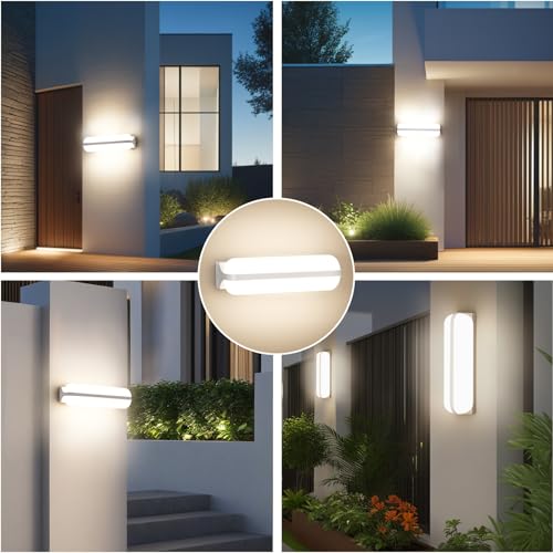 VivaLet Outdoor/Indoor Wall Light 20W 2000LM, Up & Down Lighting Wall Lamp, 4000K IP65 Outdoor Light for Humid Rooms, Balcony, Bathroom, Hallway, Basement, Garden, Toilet
