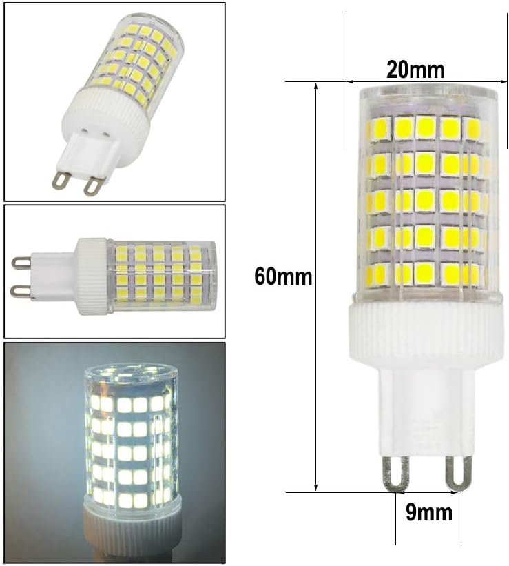 ZFQ 10W G9 LED Light Bulb, Cool White, 6000K, Equivalent 150W Halogen, 86Pcs LED, 1000 LM, 360° Beam Angle, Super Bright - Image 4