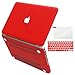 iBenzer Basic Soft-Touch Series Plastic Hard Case, Keyboard Cover, Screen Protector for Apple MacBook Pro 13-inch 13” with CD-ROM A1278 (Previous Generation), Red