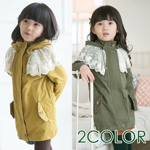 Amazon キッズ 子供服 アウター コート 女の子 モッズコート レース 140 Yellow 納期 約1 2週間 コート ジャケット 通販