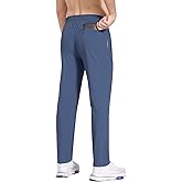 baleaf Men's Running Pants Elastic Waist Lightweight Jogging Stretch Golf Workout Pants with Zipper Pockets