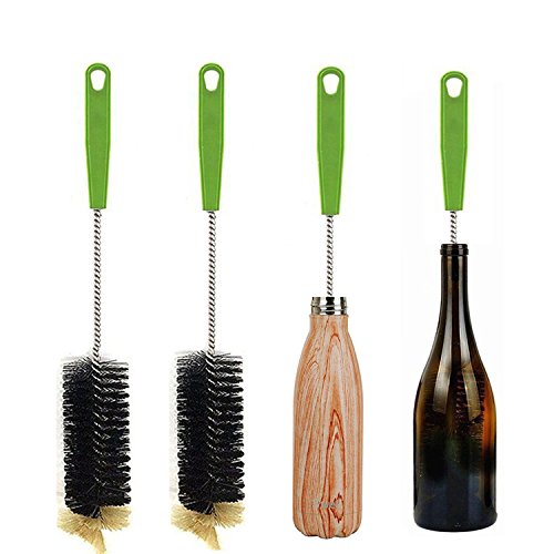 Long Bottle Cleaning Brush 17" Extra Long Brush for Washing Narrow Neck Beer, Wine, Kombucha