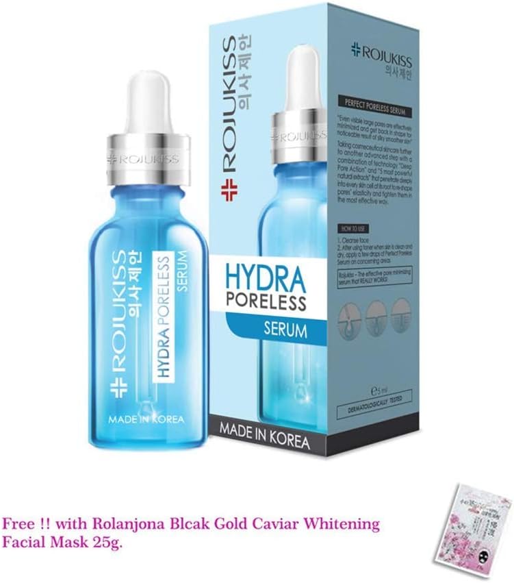 Rojukiss Hydra Poreless Serum 18ml Collagen Soft Smooth Moisturize Skin From Korea By TGS [Get Free Tomato Facial Mask]