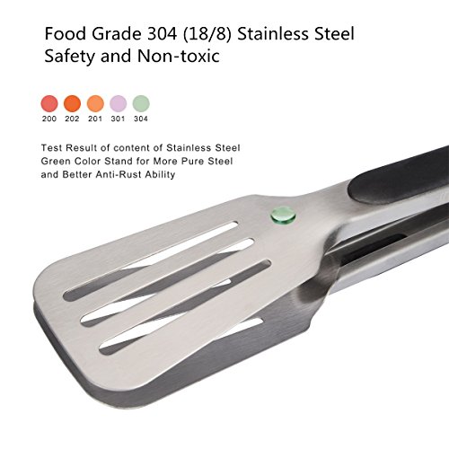 sefone Kitchen Tongs Stainless Steel,9 Inch,Buffet Party Catering Serving Tongs Salad Tongs Cake Tongs Bread Tongs Kitchen Tongs - Thumbnail 3