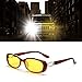 MOQQE Anti-Blue Light Night Vision Glasses Radiation Protection Fashion Oval Small Driving Sunglasses for Women(C4)