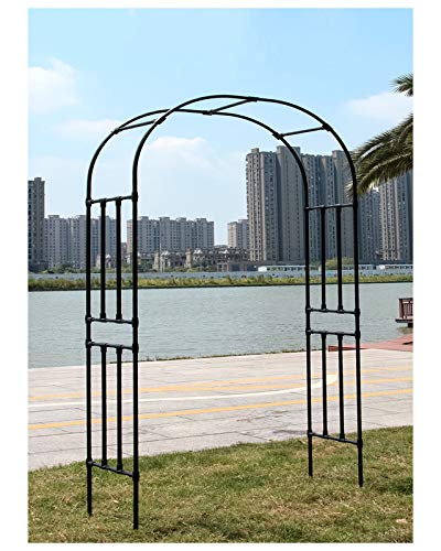 HLMBQ Rosenbogen aus Metall stabil verzinkt,Torbogen Rankhilfe Rankgitter Rankbogen Gartendeko Outdoor Außenbereich… – Bild 3