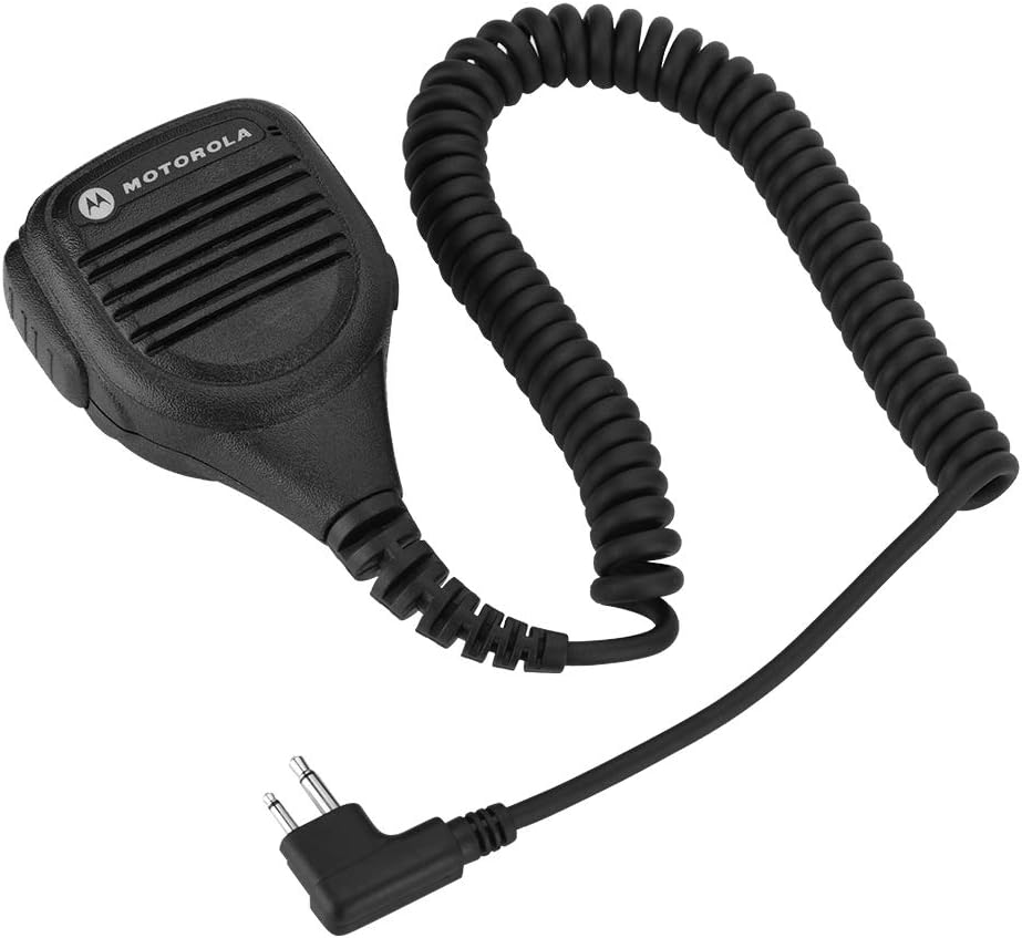 Tonysa Portable Handheld Speaker Mic for Walkie Talkie 3.5mm Headphone Jack Speaker Mic Walkie-talkie Radio Hand Microphone with Steel Belt Clip for GP88S
