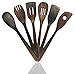 6 Piece Rosewood Kitchen Utensils: Wooden Spoon And Spatula Set With Unique And Elegant Design, Perfect For Serving, Mixing And Turning, Eco Friendly And Non Stick Cooking Tools