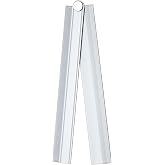 HARFINGTON Folding Straight Ruler 12" SAE Protractor Angle Ruler Gray | Aluminum Alloy Foldable Geometric Measuring Tool with Angle Line for Architects Artists Designers Classroom Office