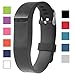 Fitbit Flex Adjustable Wristband - Fitbit Flex Silicone Replacement Secure Band with Chrome Watch Clasp and Fastener Buckle - Fix the Tracker Fall Off Problem
