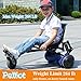 PELLIOT Heavy Duty Hoverboard Cart, Shock Absorption Hoverboard Seat Attachment for Kids Adult, Go Kart Conversion Kit for Hoverboards (Blue)