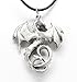 Pewter Dragon Gothic Fantasy Pendant on Leather Necklace