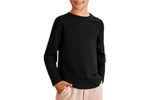 Haloumoning Kids Boys Long Sleeve Crewneck T-Shirts Tee Tops 5-14 Years