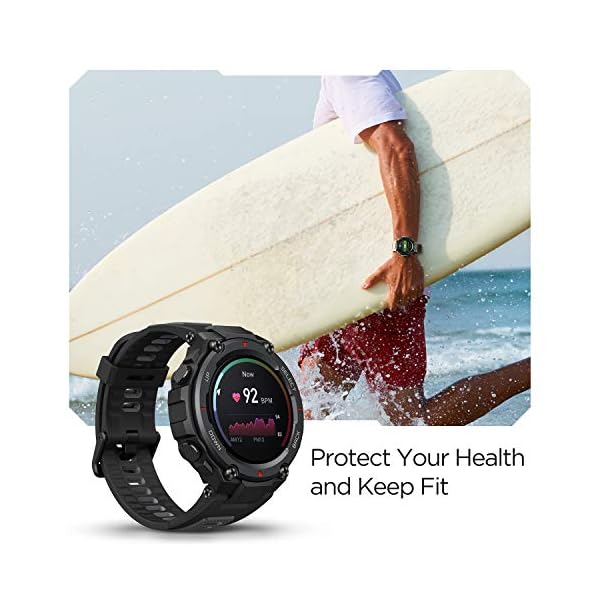 Amazfit T Rex Pro Sports Watch Military-grade Design with over 100 Sports Modes, 10 ATM Waterproof, 18 Day Battery Life…
