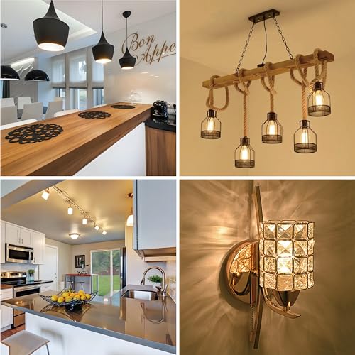 Goopig GU10 LED Corn Bulbs 3.5W Warm White 2700K, Equivalent to 50W Halogen Lamp, 385 Lumens, Clear Cylindrical T22, No Flicker, Non-Dimmable, 360° Beam Angle, 6 Pieces