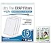 RespLabs CPAP Filters Compatible with ResMed AirSense, AirCurve - S9, AirStart, Autoset 10 | Disposable, Universal Replacement Filter Kit [15 Pack]