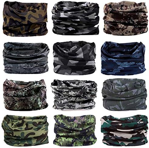 NEXTOUR Neck Gaiter Headwear Headband Magic Scarf Seamless Bandanas Running, Fishing, Hiking, Motorcycle 12 in 1 Multi-Function Women Men