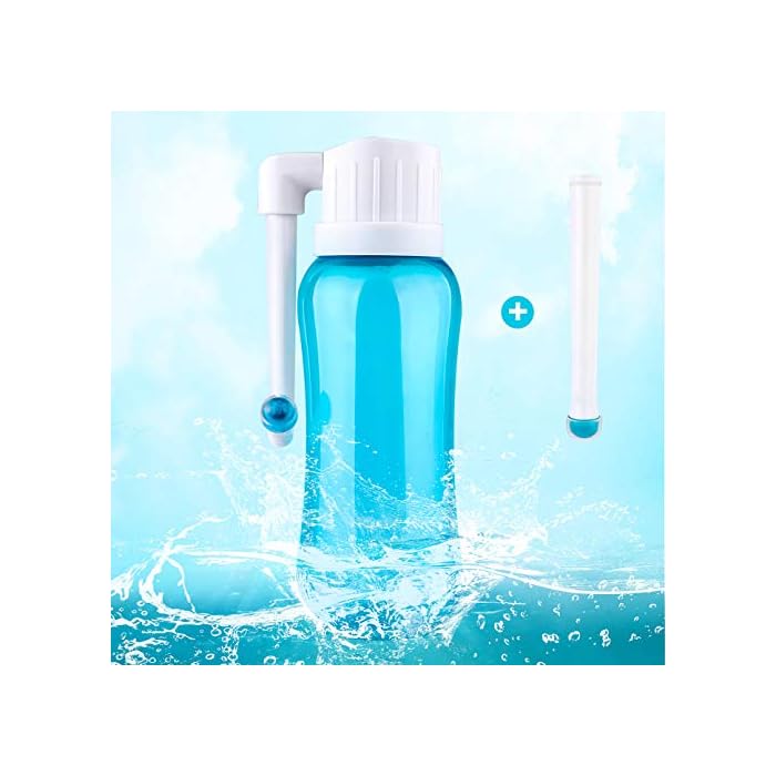Peri Bottle for Postpartum Care, Tinabless 500ml Portable Travel Bidet for Baby, Women or Bedridden Patient with 2 Nozzles for Different Needs