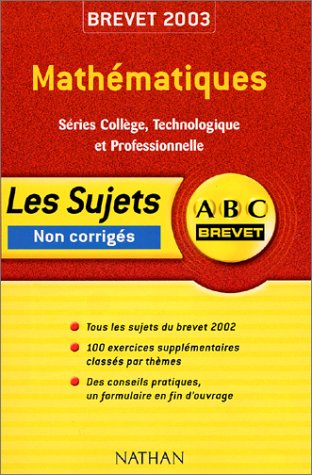 Mathématiques, séries collège, technologique et professionnelle
