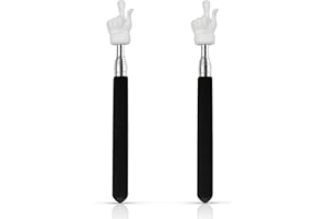 2 Pcs Telescopic Teachers Finger Pointer - Retractable Pointer Finger Stick up to 26.8" - Extendable Pointing Stick with Tele