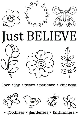 SRM Stickers Just Believe Clear Stamp with Image