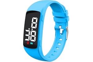 8 Alarm Silent Vibrating Alarm Watch Waterproof Medical Reminder Watch - with Timer and 8 Daily Alarms (Blue)