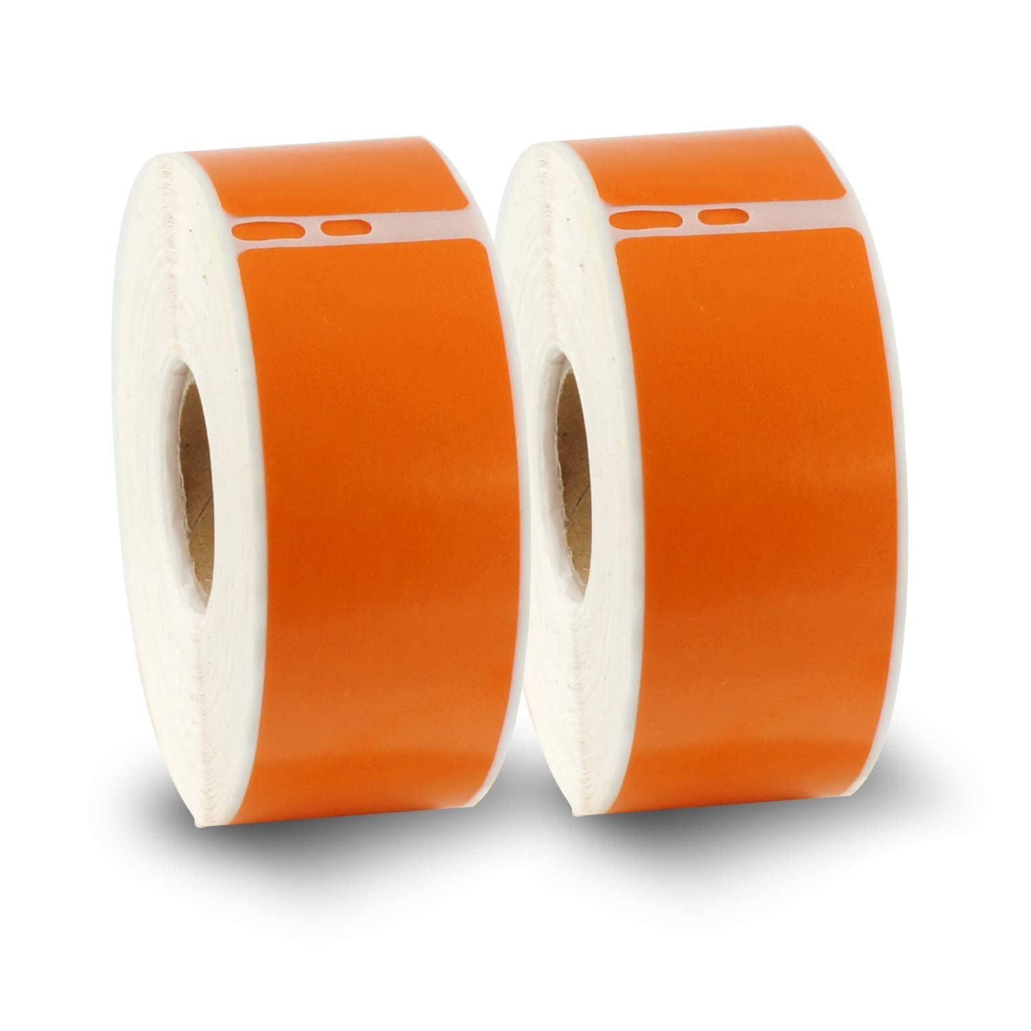 BETCKEY - 2 Rolls Orange Standard Address Labels Compatible with DYMO 99010(S0722370), 28mm x 89mm, 700 Colored Labels Compatible with DYMO LabelWriter 450, 4XL, NOT Fit 550 or 5XL