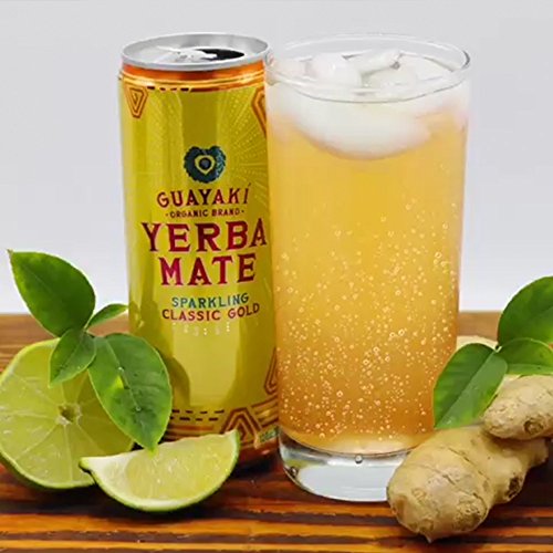 Guayaki Yerba Mate Classic Gold Sparkling Mate, 12 Fluid Ounce 12 per