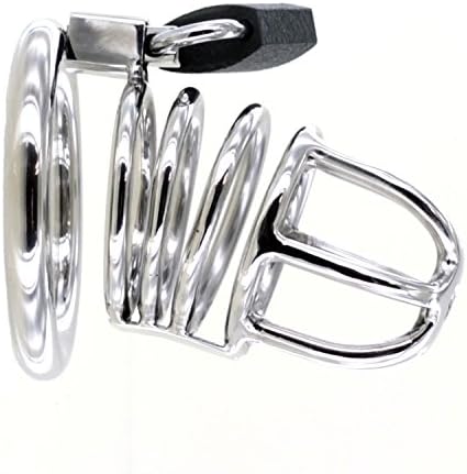 Sprial Stainless Steel Male Chastity Device Short