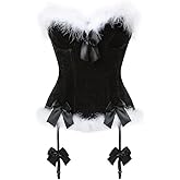 Grebrafan Christmas Santa Claus Cosplay Corsets Bustier Top