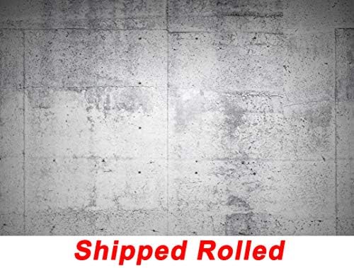 White Concrete Wall Backdrop Cement Wall Chic Stylish Rustic Wall Portrait Printed Fabric Photography Background (G1462, 12โ Wide by 8' Tall)