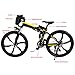 emdaot 26” Power Plus Electric Mountain Bike 21 Speed 36V 8A Lithium Battery Electric Bicycle for Adult (Upgarded Yellow (Foldable))thumb 1
