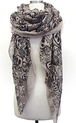 Skull Mix Scarf (Beige)