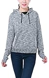 Mrignt Women's Casual Knit Open Back Pullover Hoodies