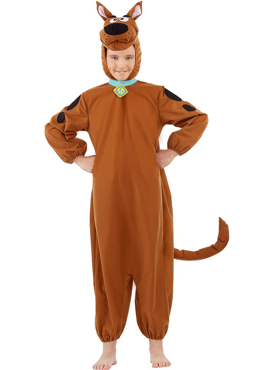 Funidelia | Scooby Doo costume OFFICIAL for boys and girls Scooby, Cartoons - Costumes for kids, accessory fancy dress & props for Halloween, carnival & parties - Size 5-6 years - Brown