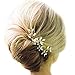 Venusvi Bride Wedding Crystal Hair Pins Rhinestone Bridal Hair Pieces Wedding Hair Accessories for Women and Girls (Pack of 2) (Silver)