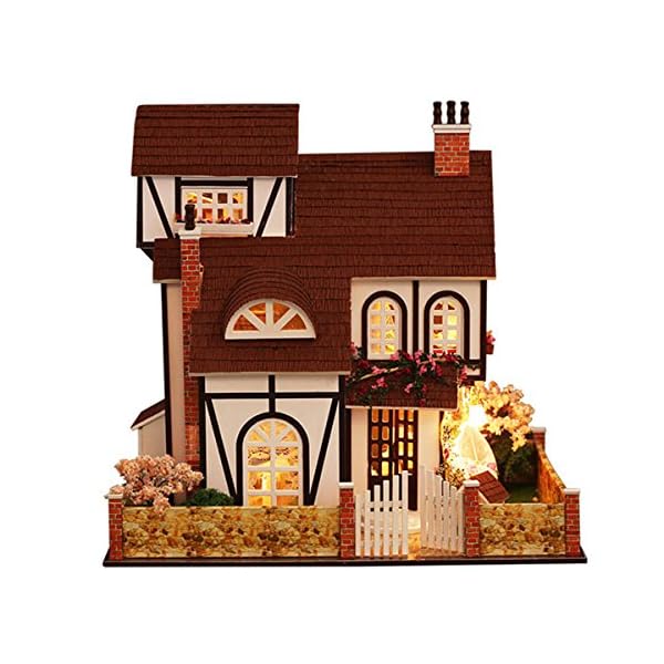 Rylai 3D Puzzles Miniature Dollhouse DIY Kit Flower Town Series Dolls