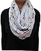 Lina & Lily Chihuahua Dog Print Women's Infinity Scarf Lightweight (White)